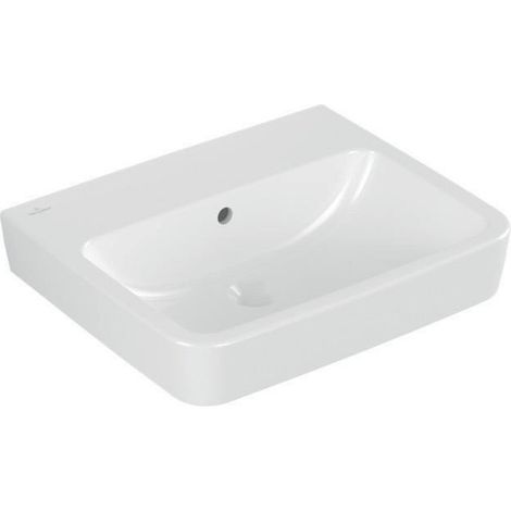 Villeroy & Boch O.novo - Lavabo 55x46 cm, con troppopieno, senza foro per miscelatore, AntiBac, CeramicPlus, bianco alpino 4A4157T2 (1/3)
