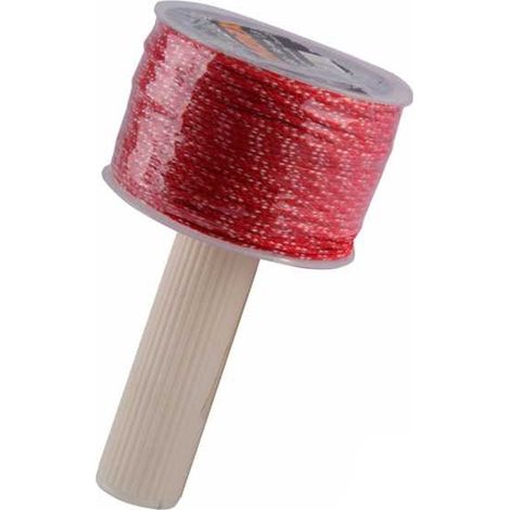 Enrollador de filo de construcción rojo/blanco de 250 m Thorx