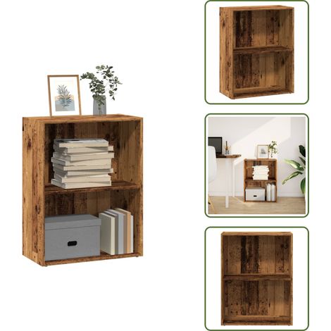 Libreria per casa - vidaXL Libreria Legno Antico 60x30x77 cm in Legno Multistrato - Libreria per ufficio