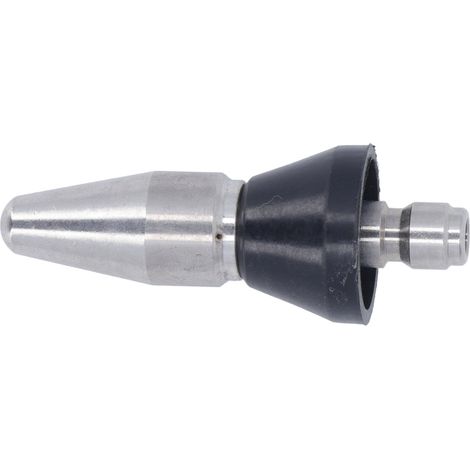 Buse turbo pointue pour nettoyeur haute pression 5000 PSI, mini-buse compacte en acier inoxydable, pour remplacement, grande tête, 3 trous arrière 1/4" NPT (1/5)