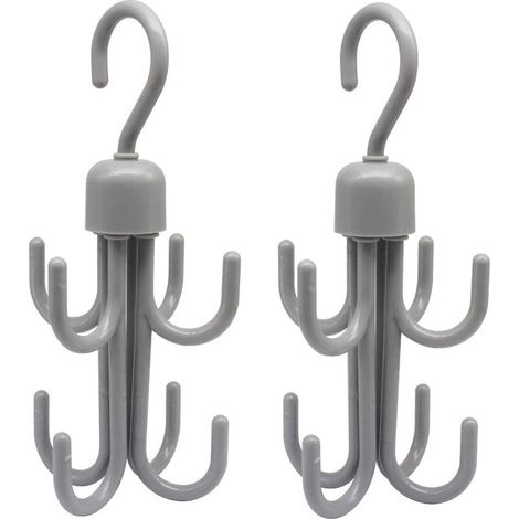 Lot de 2 gammes de crochet avec porte de suspension, organisateur en double crochet résistant pour manteaux, sacs et accessoires. (1/5)