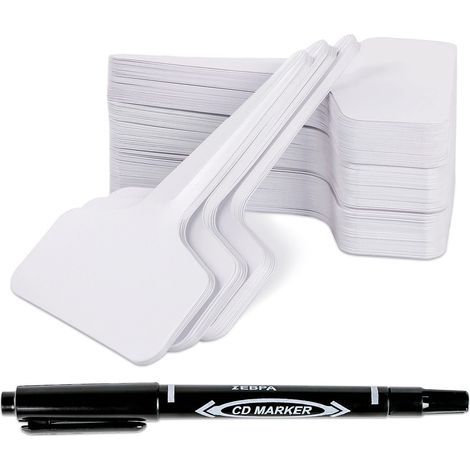 200 Pieces etiquette de plante semis etiquette jardin potager plantation étanche plastique exterieur,blanc,10x6CM (1/5)