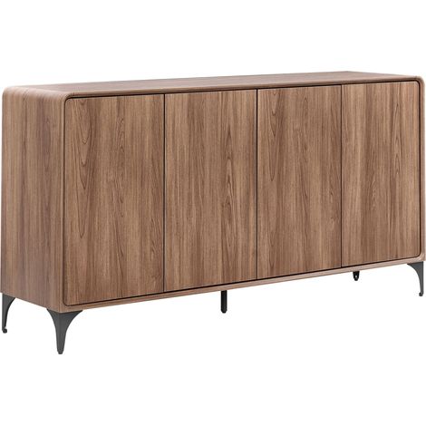 Sideboard mit 4 Türen COWELL Dunkelbraun (1/5)
