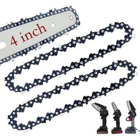 Paquet de 2 Chaînes de Remplacement Compatibles Mini Tronçonneuses 4 Pouces (1/4)