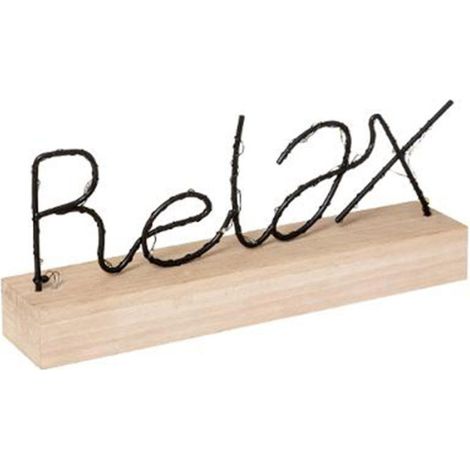 Décoration Lumineuse Led "Relax" 28cm Noir (1/2)