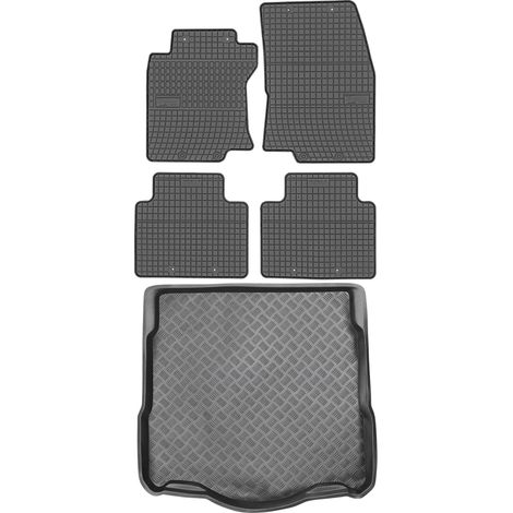 Set di tappetini in gomma per auto e tappetino per bagagliaio per Nissan X-Trail III T32 SUV dal 2014 al 2017.