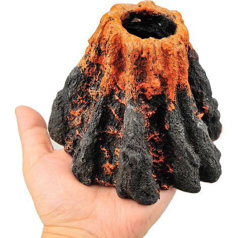 Décoration d’aquarium en résine – Modèle grand volcan (1/4)