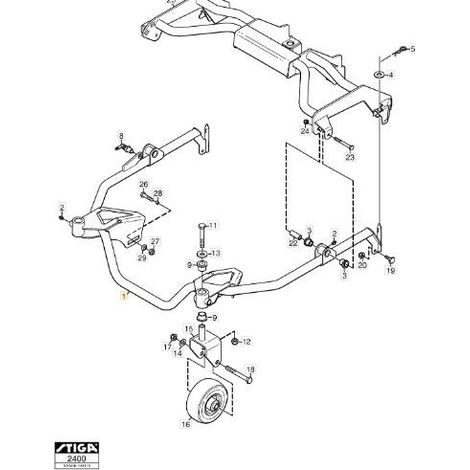 ASSEMBLAGE DE CADRE ORIGINAL STIGA - 1134-7577-01