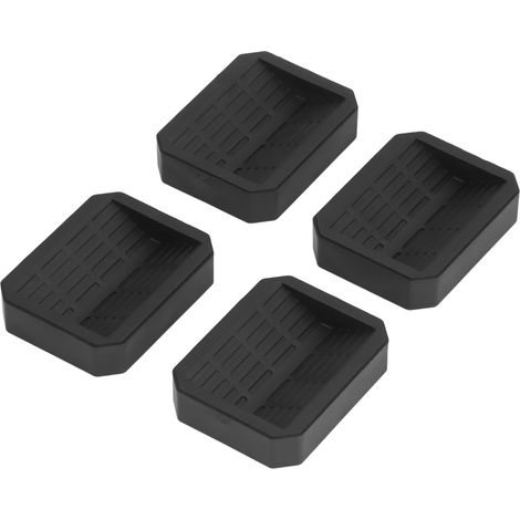 Lot de 4 patins de fixation pour roulettes de chaise, protections en caoutchouc pour roulettes de réfrigérateur, réduction du bruit, pour bureau à domicile (1/5)