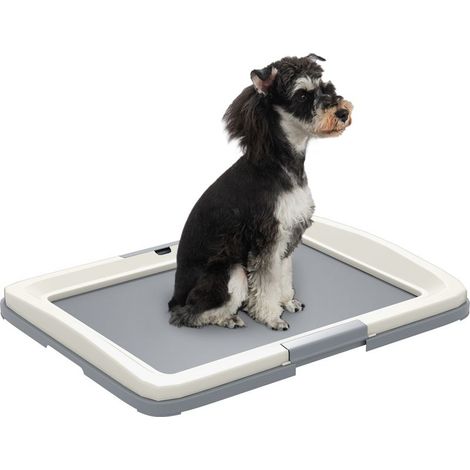 Toilets for dog with tray for the learning of the proprete, use indoor and outdoor, 63 x 48,5 x 6 cm, grises (1/5)