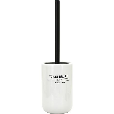 Portascopino in ceramica bianco - serie White (1/3)