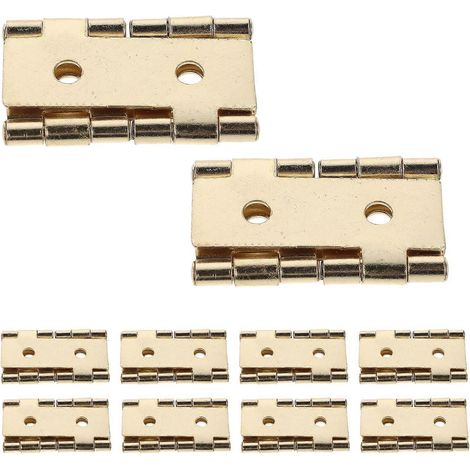 Lot de 20 charnières double action - Charnières de style rétro pour portes de placard pliantes - Accessoire vintage en métal 47 x 47 mm pour meubles et fenêtres anciens (1/5)
