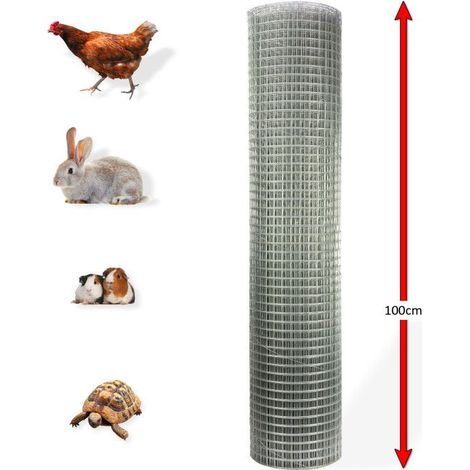 Dema – Grillage rigide galvanisé 19 mm – Maille carrée 1 x 20 m – Épaisseur 0,8 mm – Résistant à la corrosion - MM 1 X