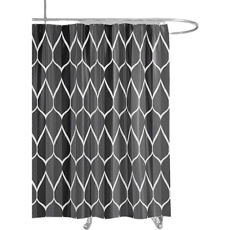HONORNIC - Rideau de douche 200x200cm, imperméable, lavable, anti-moisissure, en polyester