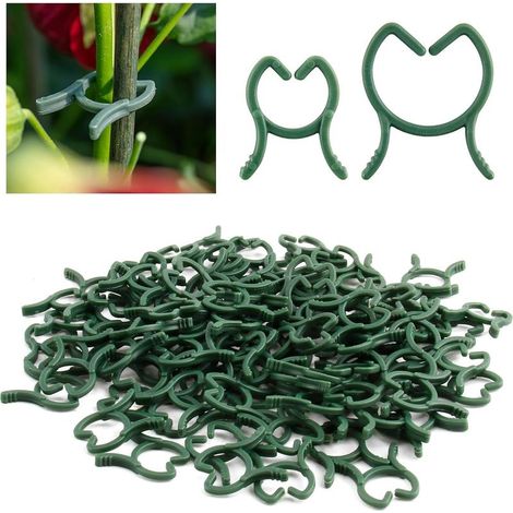 200 Pièces Clips de Support pour Plantes,Attache pour Tomates,Attache pour Plantes Grimpantes, Clips de Fixation Robustes pour Jardin Extérieur, Idéals pour Fruits, Légumes, Tomates - Tailles M+L (1/5)