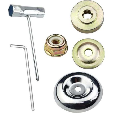 Universelles Freischneider-Kopfmutter-Set. Ersatzteilset. Klingenmutter-Befestigungsbox für Garten-. Rasenmäher- und Freischneider. 6-teilig