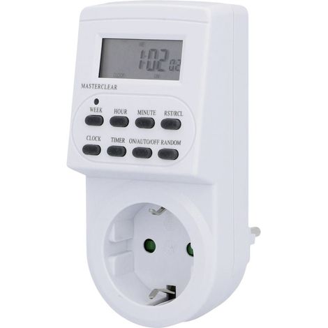 Wochenzeitschaltuhr 3.600 W digital, weiß Zeitschaltuhren (1/2)