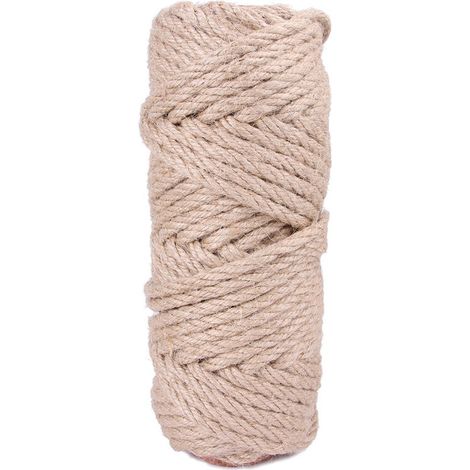 Corde d'arbre à chat en sisal naturel 30M, accessoires de corde de sisal pour planche à gratter pour chat pour protéger les jouets de griffe de meulage de chat, matériel de grattage, 6mm (1/5)