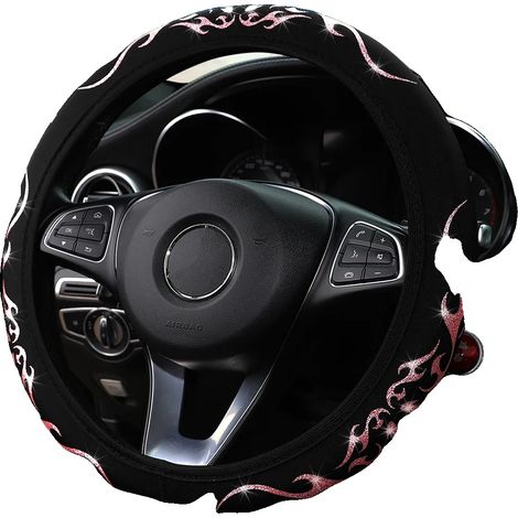 Housse de Volant, Tissu Dynamique, Ajustement Universel, Rose (1/2)