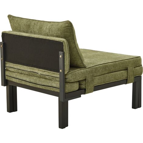 CHICFURN Divano letto 1 posto in velluto verde con USB Type-C, salvaspazio 176x82,5 cm (1/5)