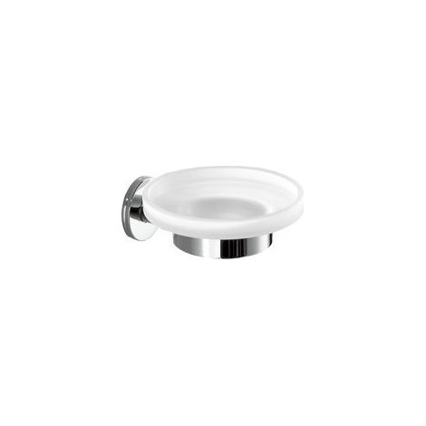 Inda - Touch Wand-Seifenschale aus poliertem Chrom / satiniertem Glas