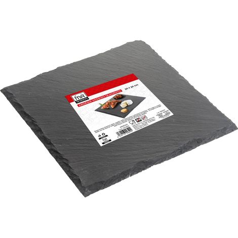 MAURY'S VASSOIO QUADRATO IN ARDESIA 30X30 CM PER ANTIPASTI O DESSERT (1/4)