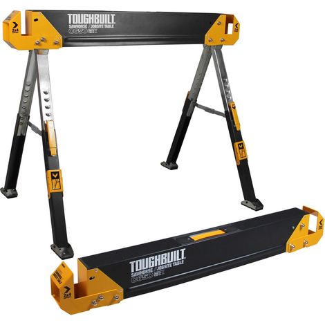 Toughbuilt C650 Sawhorse Pair 2600lb Capacity Saw Horse Trestles Table TB-C650 (1/4)