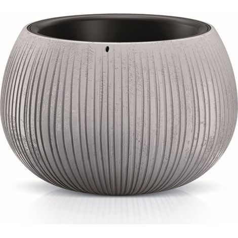Prosperplast Maceta de plástico CON depósito en color Cemento BETON BOWL