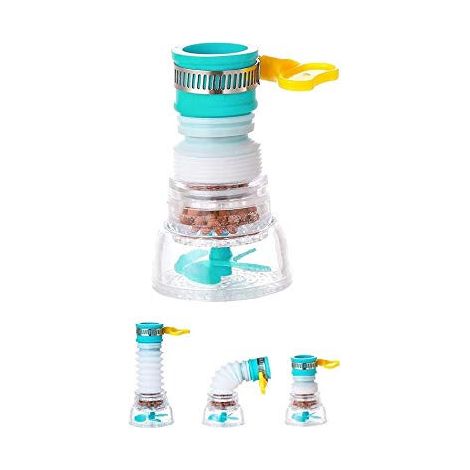 Set mit 3 universellen Wasserfiltern für Küchen-/Haushaltsarmaturen, Wasserreiniger