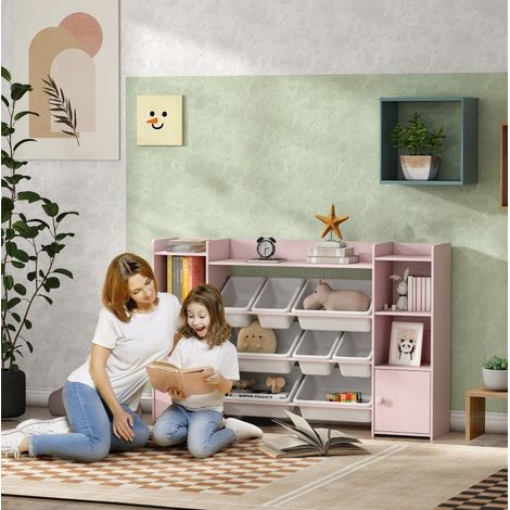 Mobile contenitore per bambini con 8 cassetti rimovibili, rosa OKMYHOME (1/5)