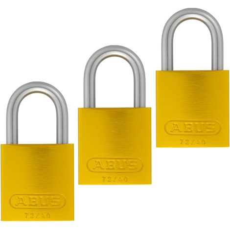 3x Abus Vorhangschloss Aluminium grün 72LL/40 vs Bügelschloss Gravur geeignet