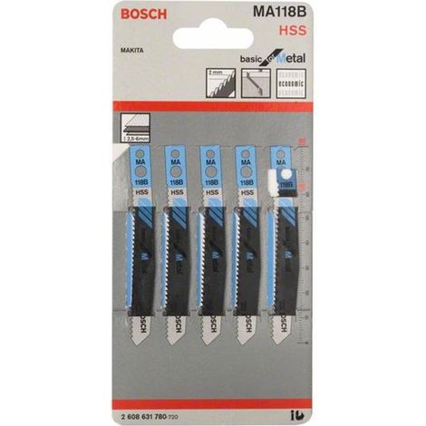 Bosch Stichsägeblatt Basic for Metal MA 118 B 5er 2608631780