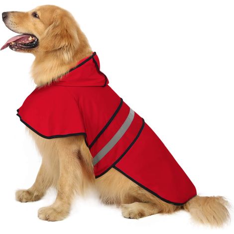 Imperméable à capuche, poncho pour chiens de 24 à 33 kg (1/5)
