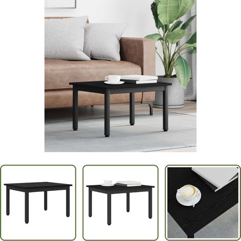 vidaXL Table basse Chêne noir 60 x 50 x 36 cm Bois d'ingénierie (1/5)