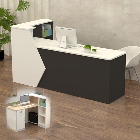 Réception bois avec rangement, 100-300 cm, bureau, magasin, salon (1/5)