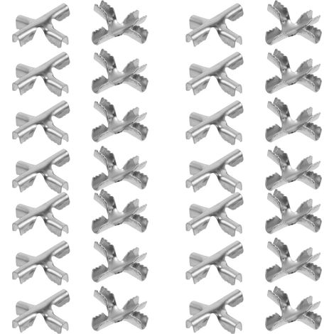 200 Colliers de serrage en croix en acier inoxydable pour filet antivo (1/5)