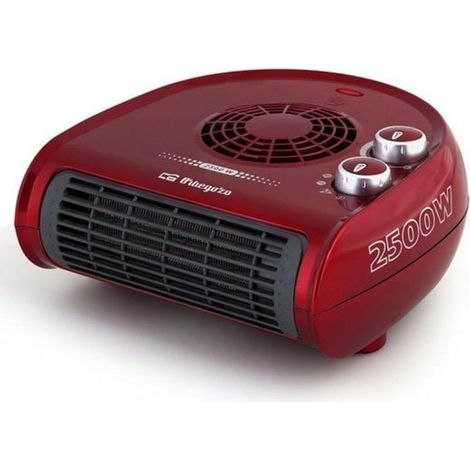 Orbegozo fh 5033 chauffage horizontal rouge 2500w puissance 2 positions de chauffage et fonction ventilateur (1/5)