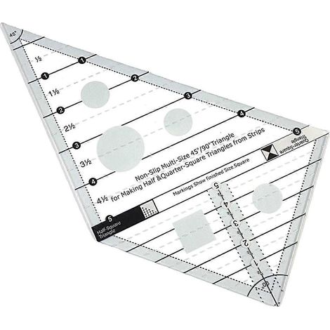 Règle de couture antidérapante, transparente et portable, triangulaire à 45° et 90°, idéale pour le quilting et les loisirs créatifs. (1/5)