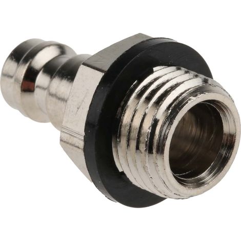 Raccord rapide pneumatique RS PRO, Filetage vers Mâle G 1/4 Mâle 1/4pouces en Laiton ( Prix pour Paquet de 5 ) (1/3)