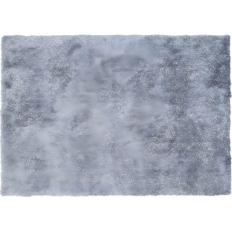 Tapis shaggy à poils longs - 160 x 230 cm - Argenté - GLITTER (1/5)