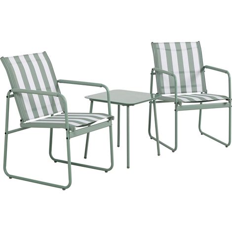 Salon de jardin en acier 2 places NICE (1/4)