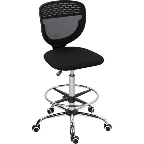 fauteuil de bureau noir hauteur ajustable siège de travail rembourré confortable pour espace domestique et professionnel