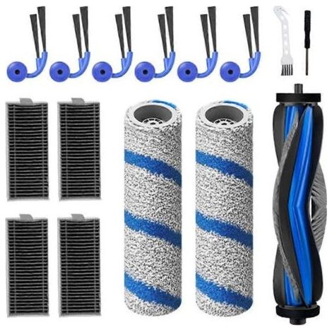 15 pièces pour aspirateur robot Ecovacs Deebot X11 Pro Omni/X11 Pro/X11 : brosse principale latérale, rouleau de nettoyage et filtre HEPA (1/5)