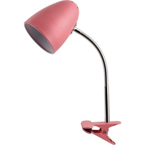 Gaeta E27 Rosa Schreibtischlampe mit Klemme