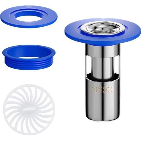 Anti Odeur Drain Sol Douche, Clapet Anti Retour, Siphon de Plancher 28mm, Idéal pour Évier et Douche