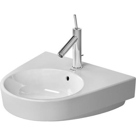 Lavabo Duravit STARCK 2avec trop plein plage de robinettrie 550x500mm 3 trous de robinetterie blanc