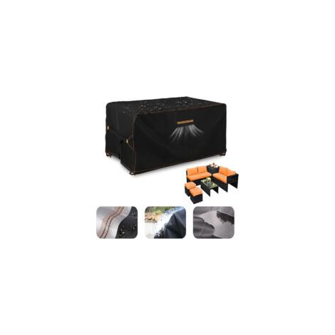 Housse pour salon de jardin (L x l x H) : 180x120x74cm- Crezuo (1/4)