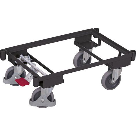 VARIOfit Euro-System-Roller mit EasySTOP, Eckhülsen ohne Boden 605x410mm RAL 7016 Anthrazitgrau (1/2)