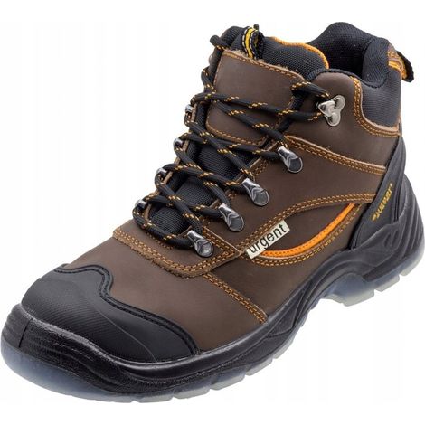 Herren-Arbeitsschuhe, Lederstiefeletten mit Metallkappe, BHP URGENT Light