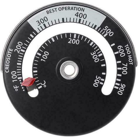 Magnetisches Ofenthermometer, Ofenrohrthermometer für runde Holzkaminrohre (1) (1/5)